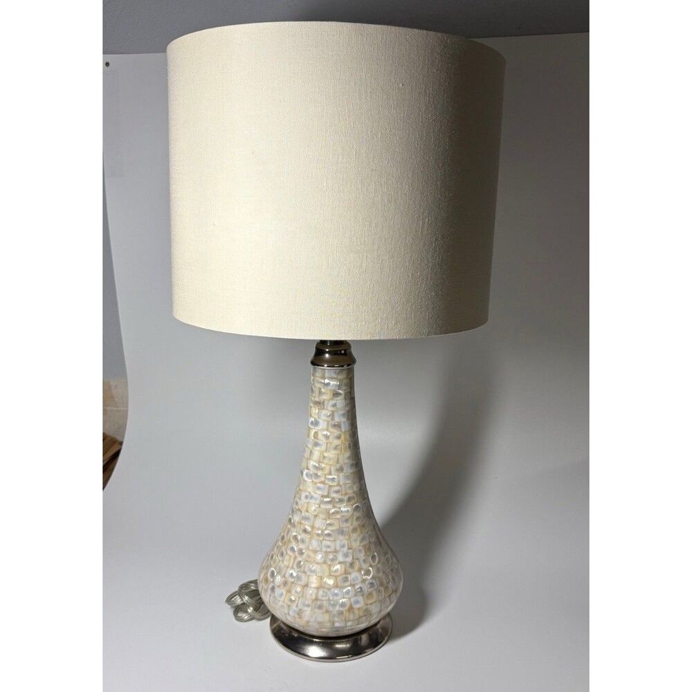 Pier 1 Imports Mother of Pearl Accent Table Lamp 26” Coastal